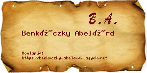 Benkóczky Abelárd névjegykártya